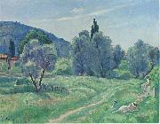 Henri Lebasque Prints Olive Trees in Afternoon at Cannes oil painting reproduction